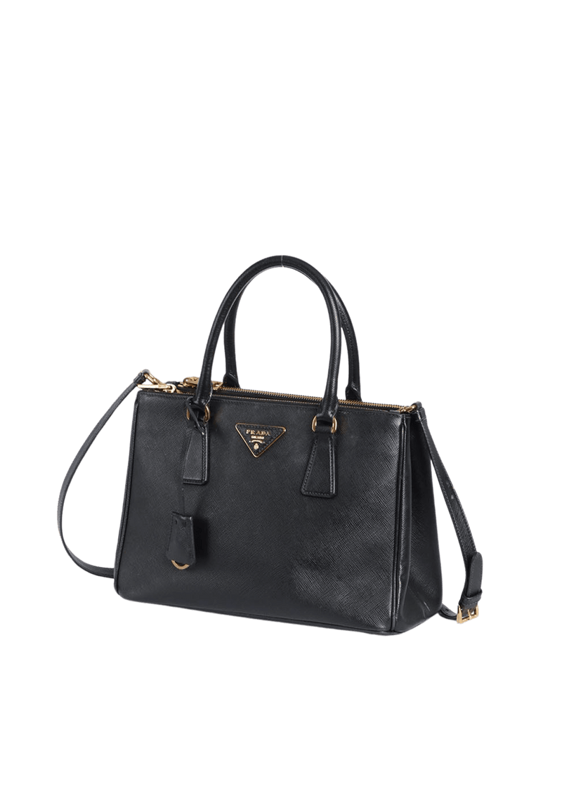 SMALL SAFFIANO LUX DOUBLE ZIP GALLERIA SATCHEL