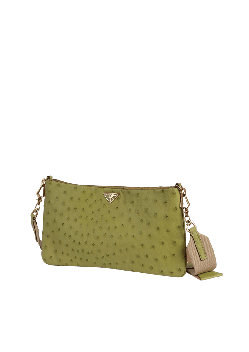 OSTRICH SHOULDER BAG