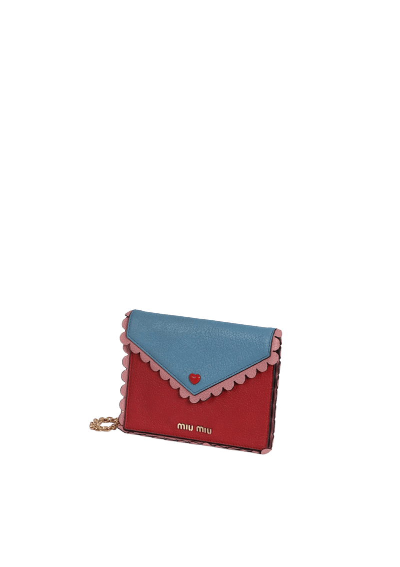 HEART MADRAS POUCH