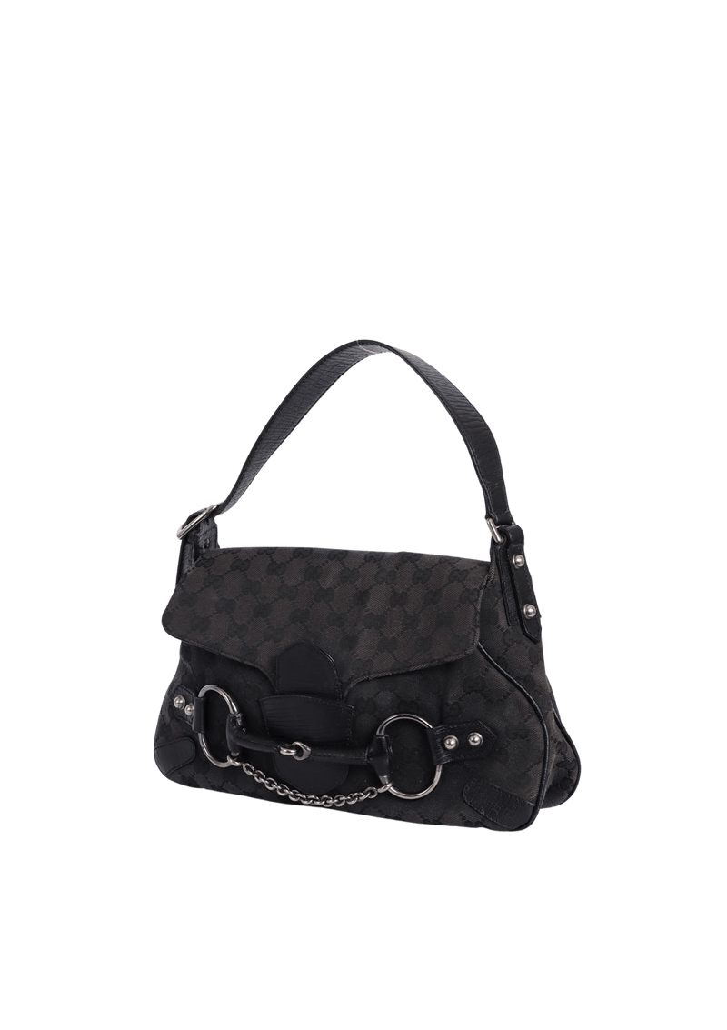 GG CANVAS HORSEBIT BAG