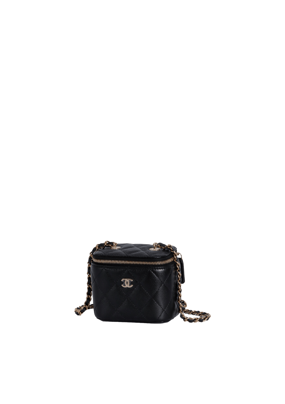 CASE CHANEL CC VANITY CASE CAVIAR PRETO ORIGINAL – Gringa