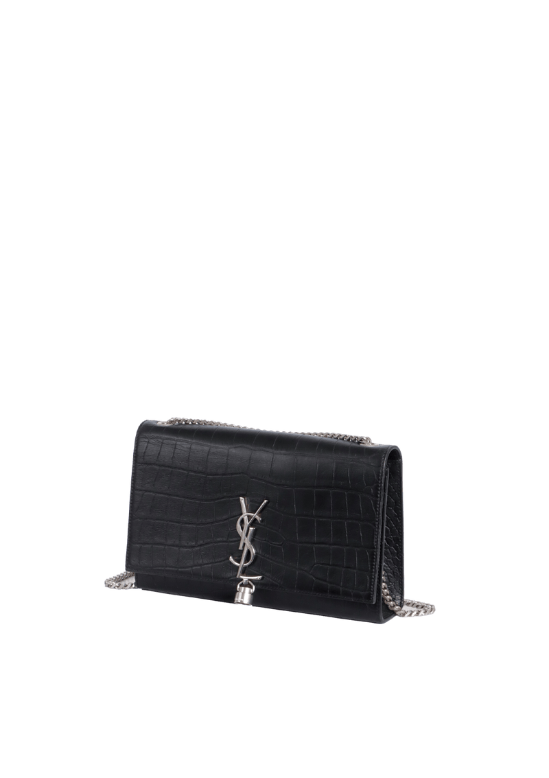 MEDIUM KATE TASSEL CROCODILE EMBOSSED