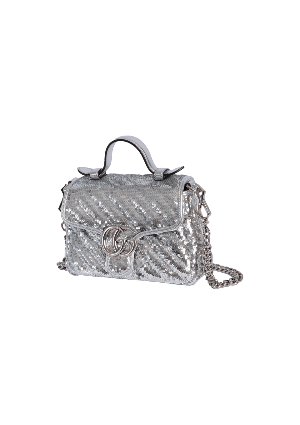 GUCCI シマ レザー GG柄 ミニ ボストン バッグ シルバー金具 GUCCI（グッチ） 000.0851.002122 ミニボストンバッグ ブラック GG