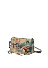 GLACE CALF COMIC ETIQUETTE FLAP BAG