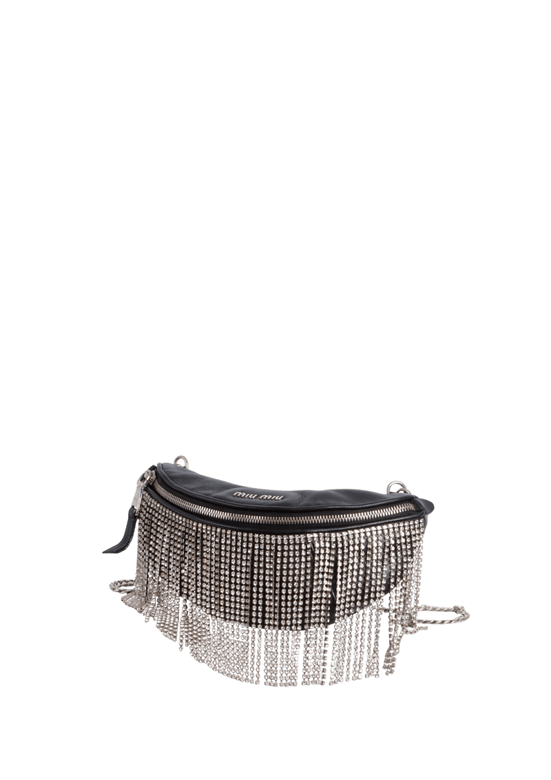 CRYSTAL FRINGE BELT BAG