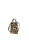 LEOPARD PRINT LOGO PHONE HOLDER BAG