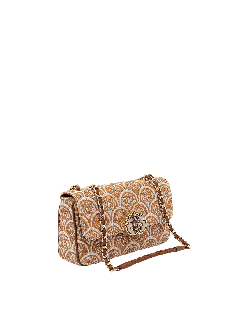 BOLSA BAGUETE SIRENA JACQUARD CAMEL