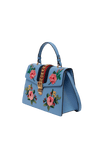 EMBROIDERED SYLVIE TOP HANDLE BAG