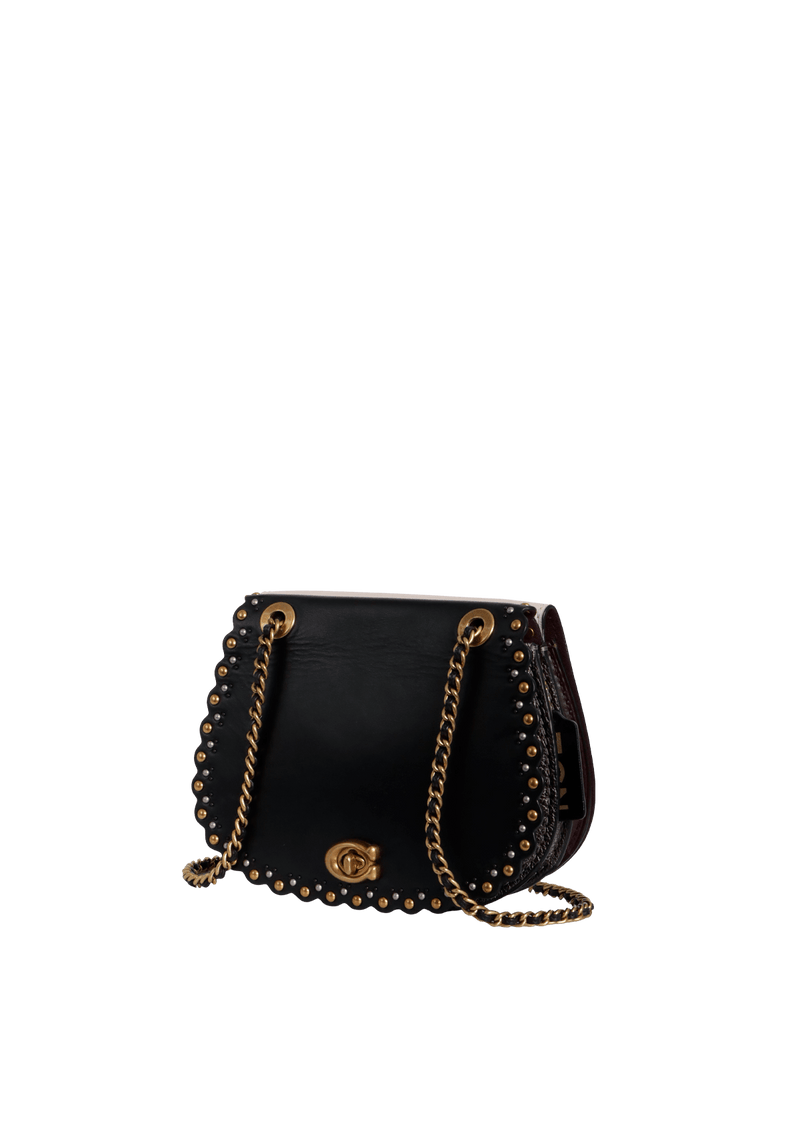 STUDDED FLAP BAG