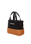 MATELASSÉ TRIMMED TOTE BAG