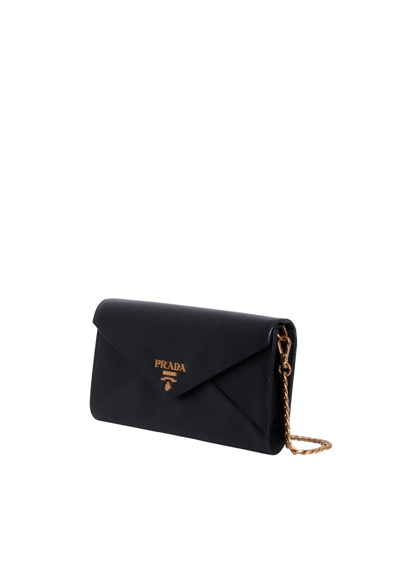 SAFFIANO ENVELOPE WALLET ON CHAIN