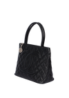 MEDALLION QUILTED TOTE CAVIAR