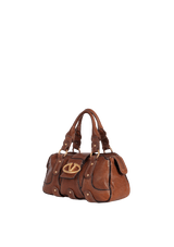 VINTAGE VLOGO LEATHER TOTE BAG