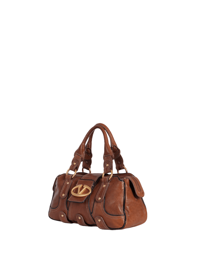 VINTAGE VLOGO LEATHER TOTE BAG