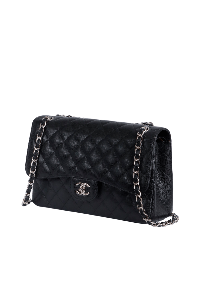 JUMBO CLASSIC DOUBLE FLAP BAG CAVIAR