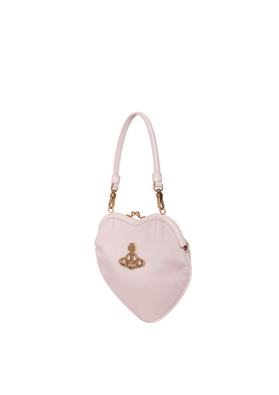 BOLSA VIVIENNE WESTWOOD HEART KISS LOCK HANDLE BAG BRANCO ORIGINAL