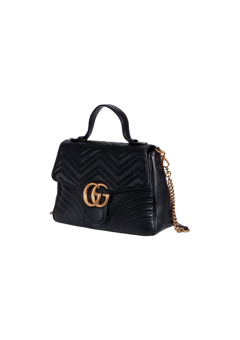 BOLSA GUCCI GG MARMONT MEDIUM TOP HANDLE BAG PRETO ORIGINAL