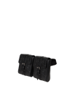 GG EMBOSSED PERFORATED DOUBLE BELT BAG