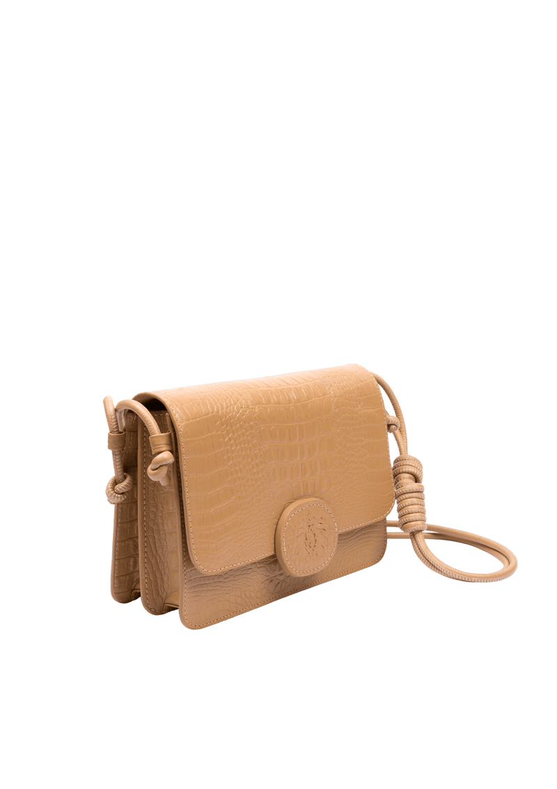 BOLSA ESSENTIALS CLÁSSICA EM COURO NATURAL TIRACOLO