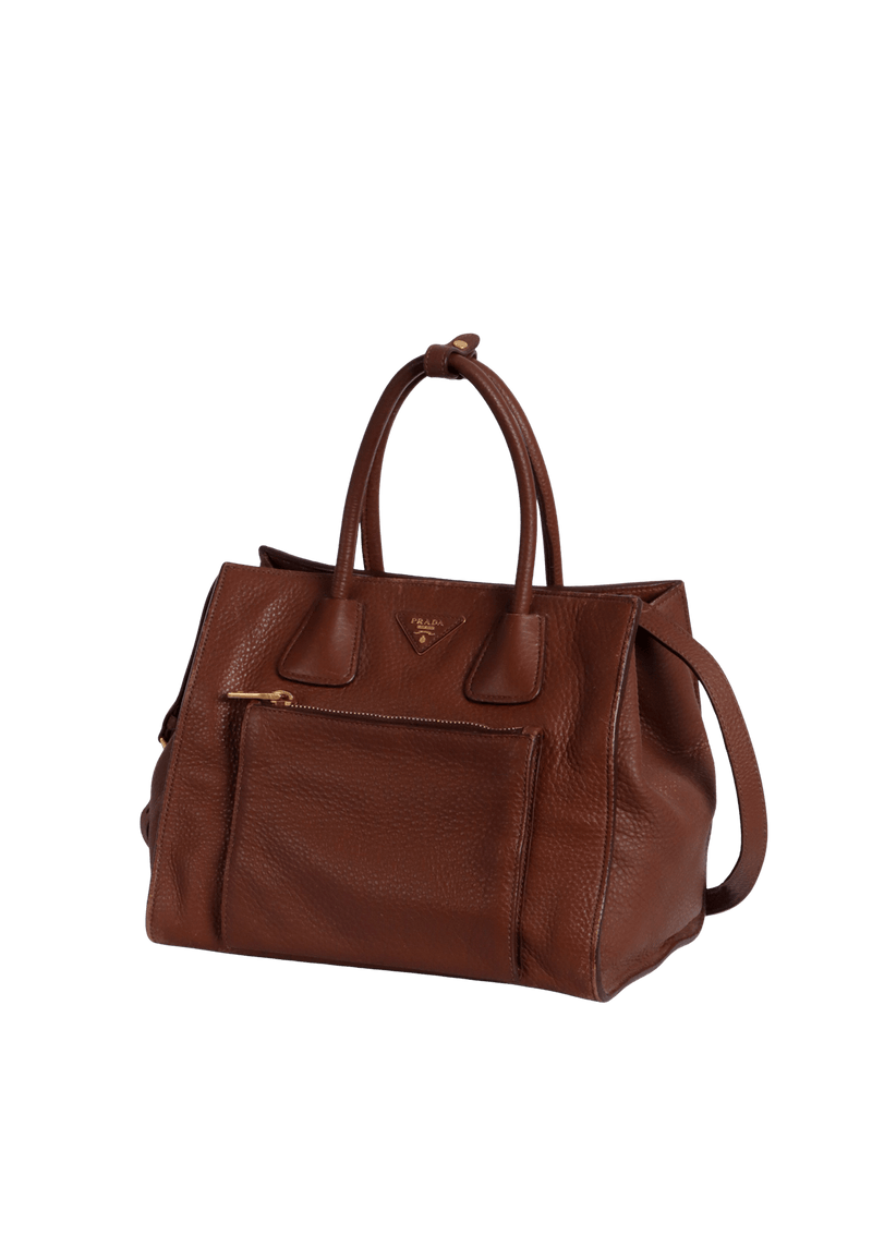 VITELLO DAINO FRONT POCKET WING TOTE