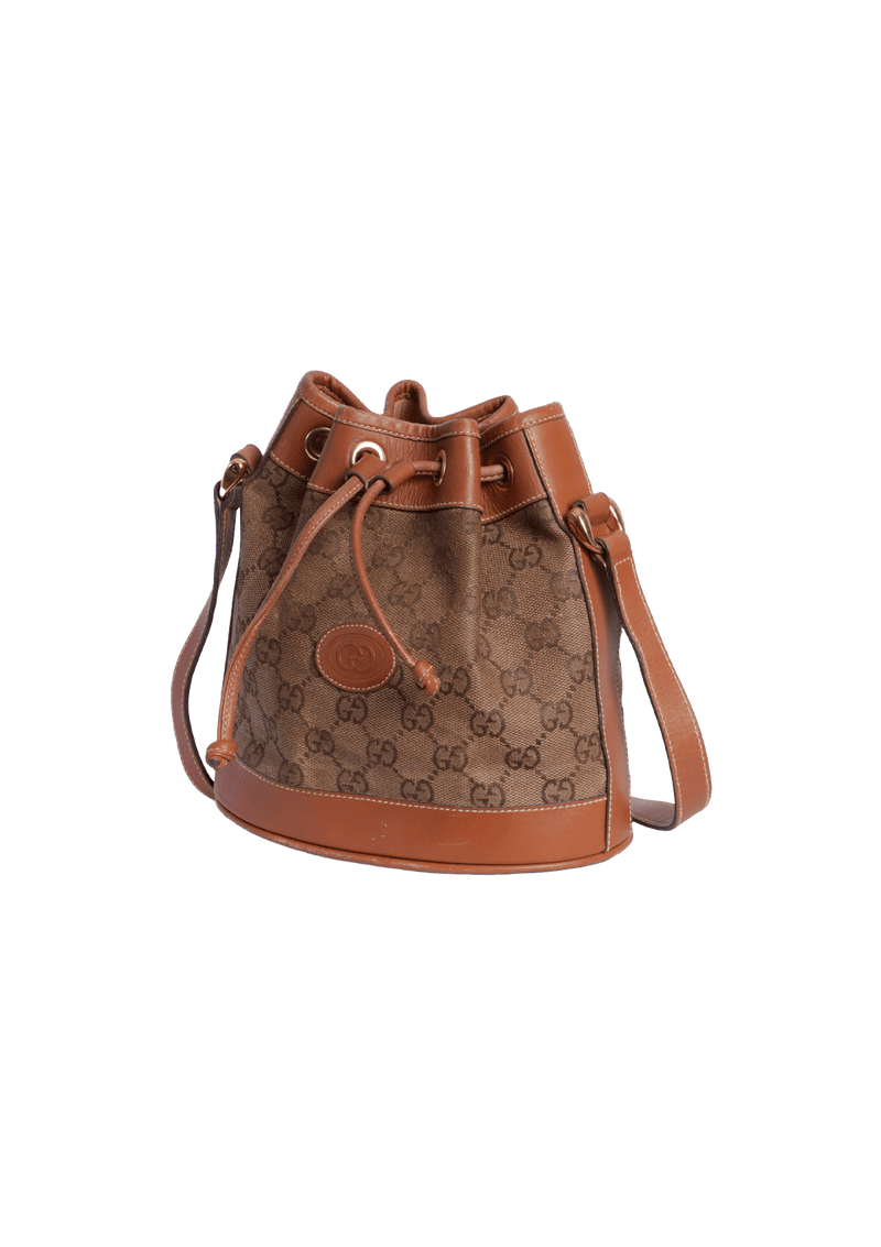 VINTAGE GG CANVAS BUCKET BAG