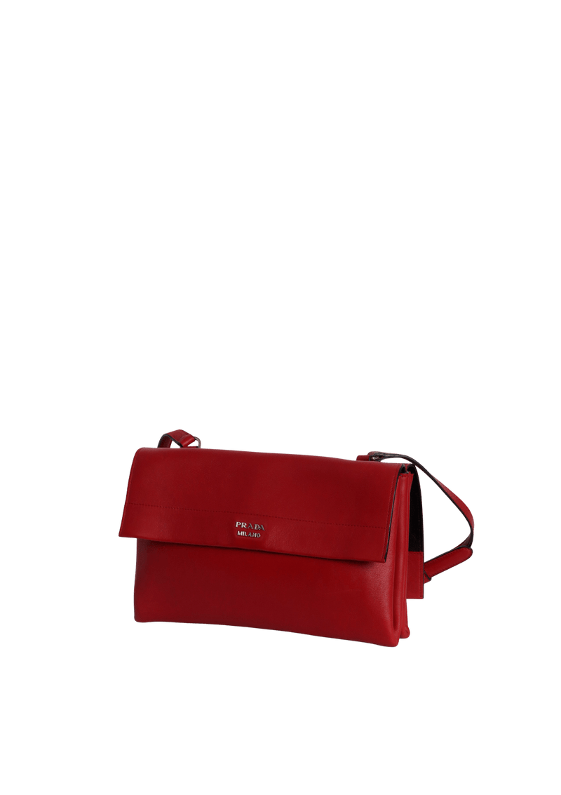 LUX CALF DOUBLE-SIDED FLAP BAG