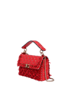SEQUINS SMALL ROCKSTUD SPIKE FLAP BAG