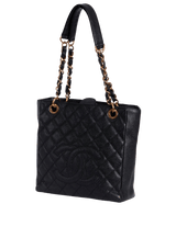 PETITE TIMELESS SHOPPING TOTE CAVIAR