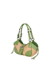 LEATHER-TRIMMED RAFFIA BAG