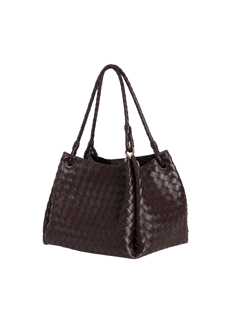 BOLSA BOTTEGA VENETA LARGE INTRECCIATO PARACHUTE BAG MARROM