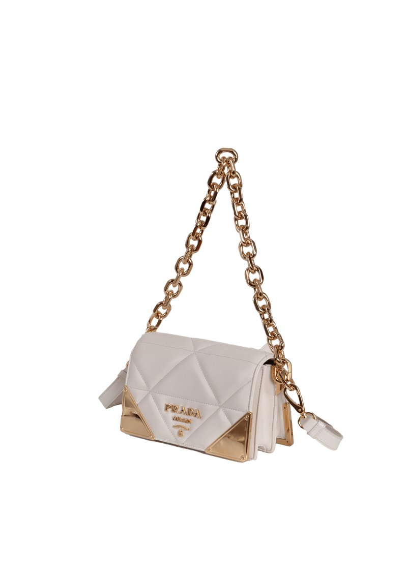 STITCHED NAPPA SHOULDER BAG