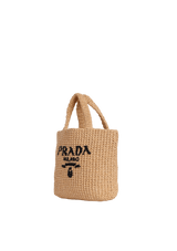 RAFFIA LOGO TOTE