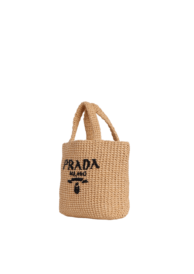 RAFFIA LOGO TOTE