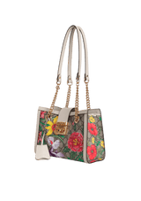 GG SUPREME SMALL PADLOCK FLORA BAG