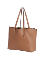 EMBOSSED CREST TOTE