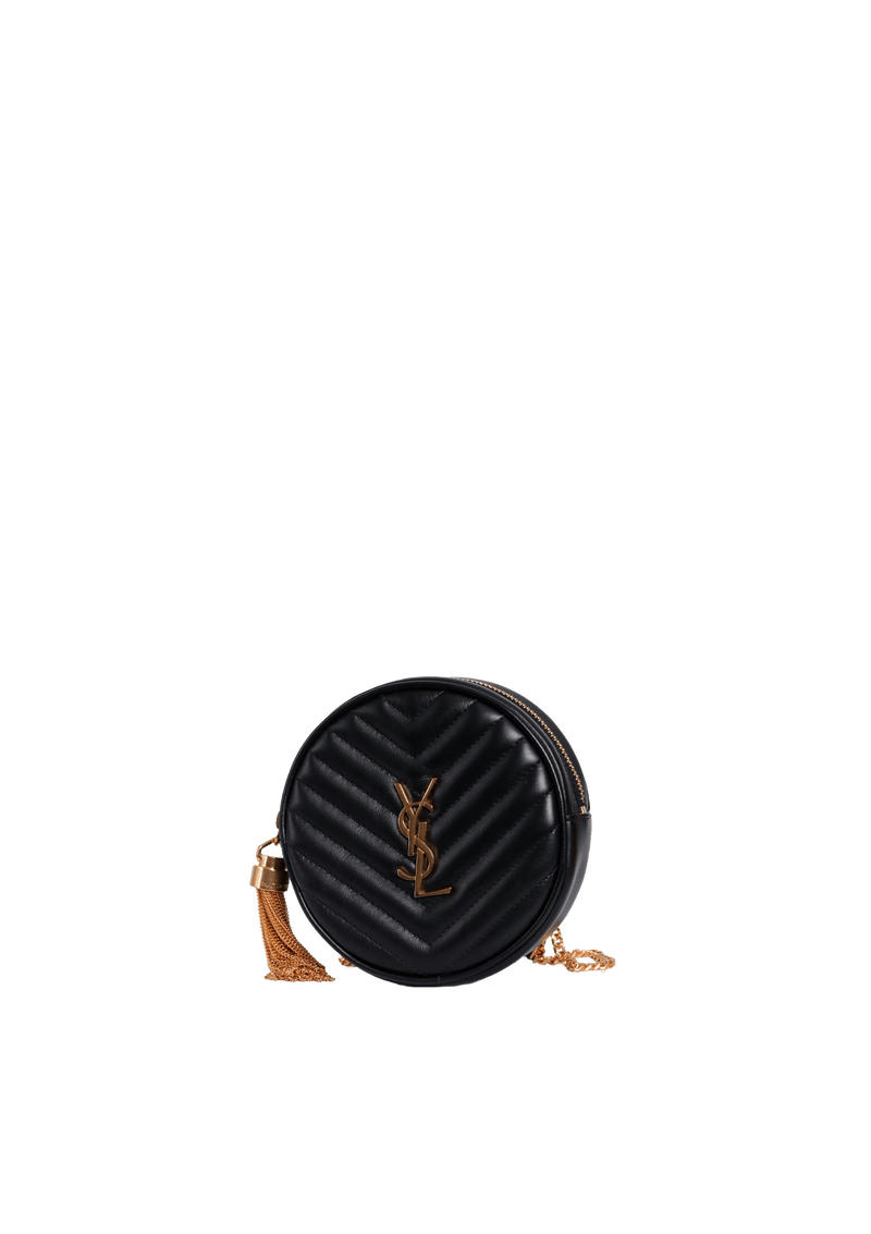 VINYLE ROUND CROSSBODY BAG