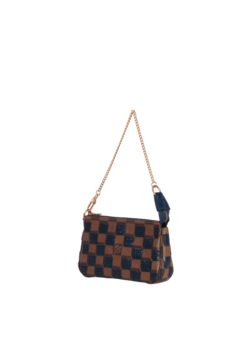 LIMITED EDITION DAMIER ÉBÈNE PAILLETTES MINI POCHETTE ACCESSOIRES