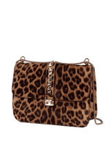 CALF HAIR LARGE ROCKSTUD GLAM LOCK