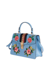 EMBROIDERED SYLVIE TOP HANDLE BAG