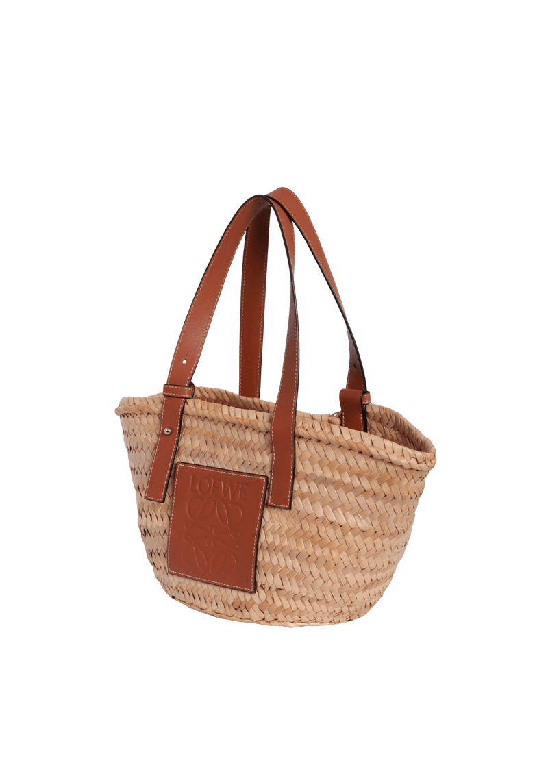 SMALL RAFFIA BASKET BAG