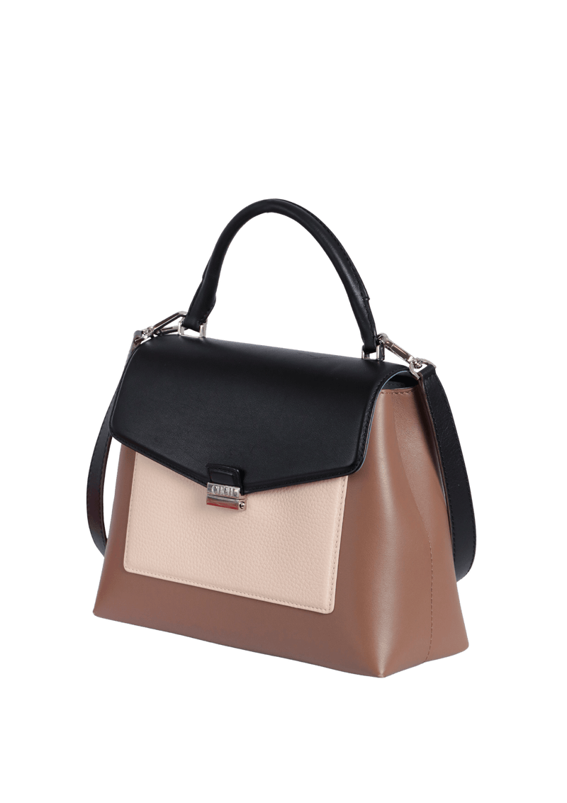 LEATHER TOP HANDLE BAG