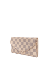 DAMIER AZUR SARAH WALLET