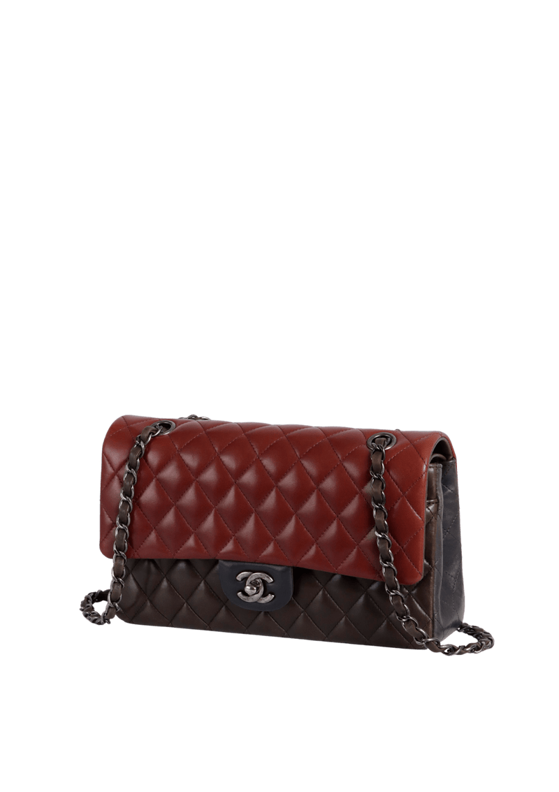 MEDIUM CLASSIC DOUBLE FLAP TRICOLOR