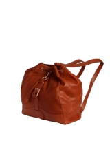 LEATHER DRAWSTRING BACKPACK