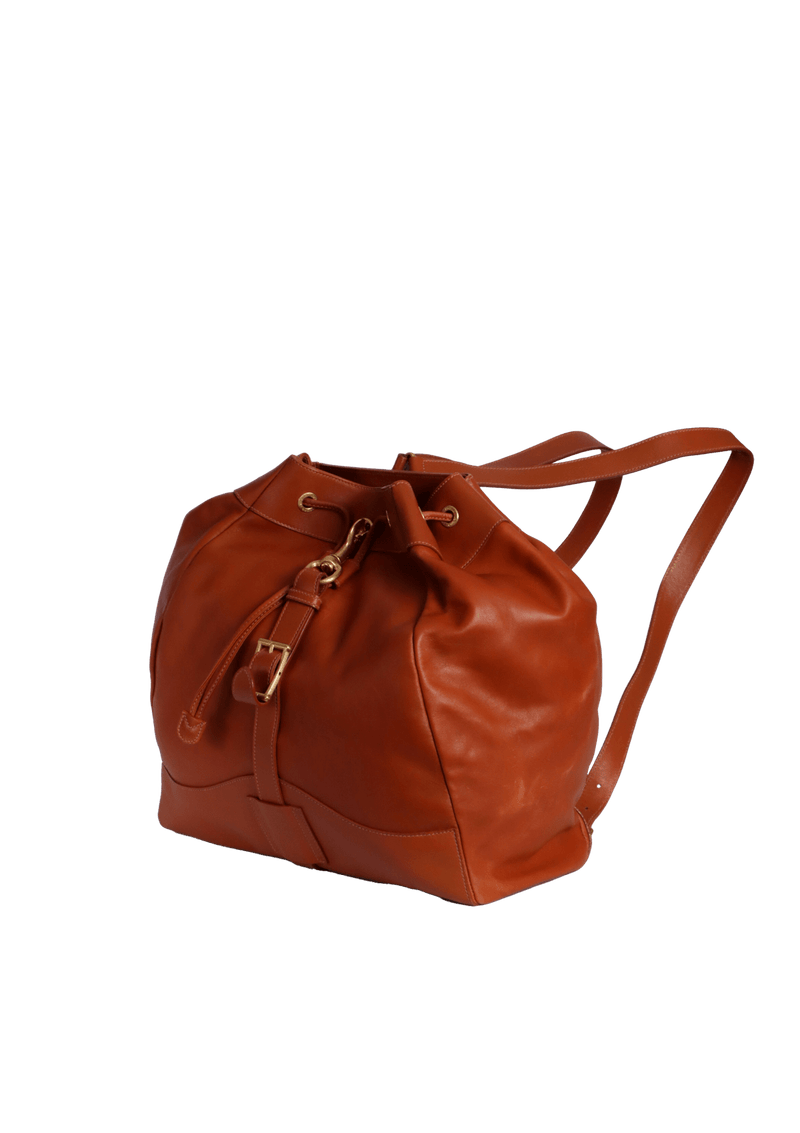 LEATHER DRAWSTRING BACKPACK