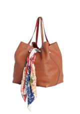 MONOGRAM EMBOSSED SCARF TOTE