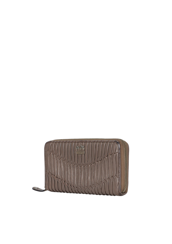 LEATHER ZIP AROUND WALLET
