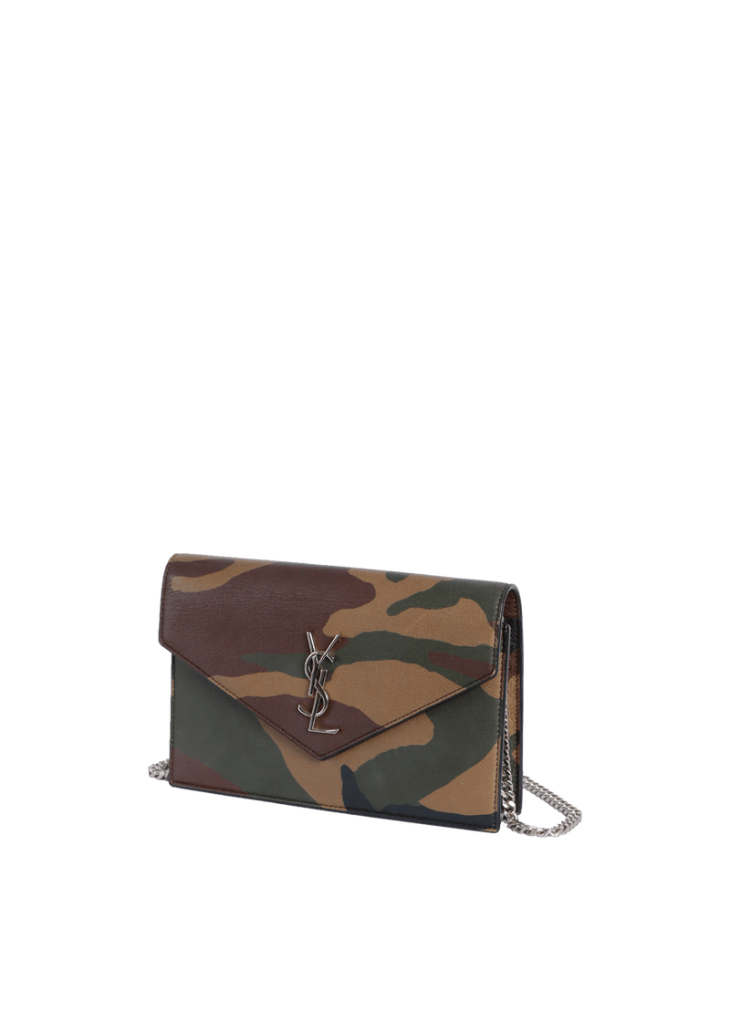 PRINTED MONOGRAM UPTOWN WALLET ON CHAIN