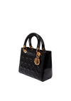 MEDIUM PATENT CANNAGE LADY DIOR