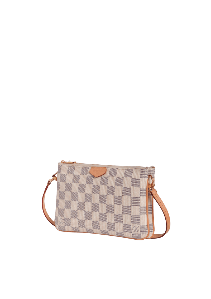 DAMIER AZUR DOUBLE ZIP POCHETTE